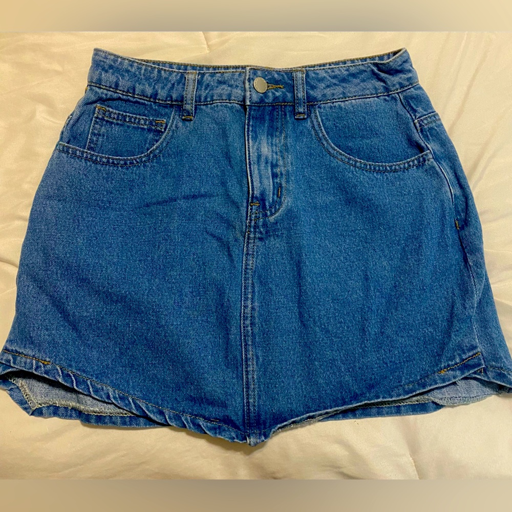 Denim mini skirt